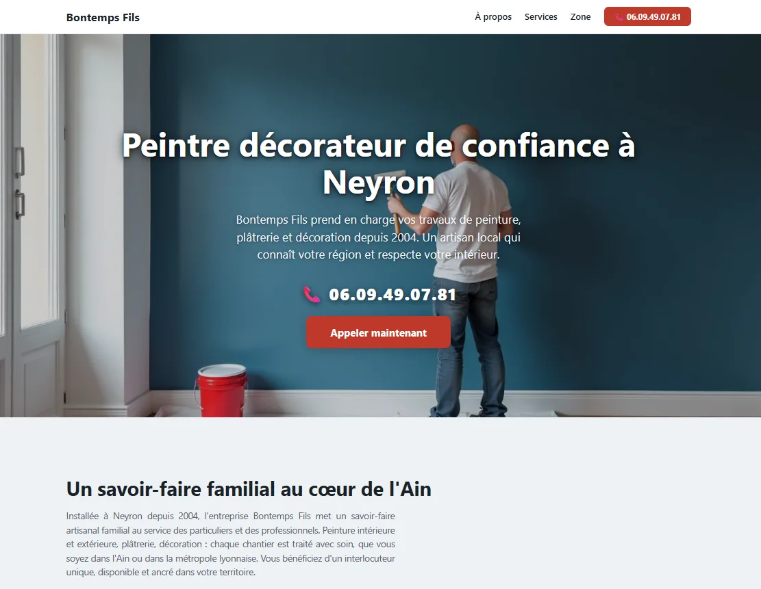 Site web de Bontemps Fils